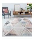 LR Home KISMET 81491 White/ Salmon 5'-3" X 7'-2 Rect. Rug