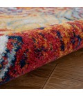 LR Home KISMET 81492 Ivory/ Turquoise 4'-4" X 4'-4" Round Rug