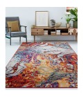 LR Home KISMET 81492 Ivory/ Turquoise 5'-3" X 7'-2 Rect. Rug