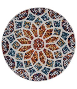 Keisha KIS-AE Ivory Area Rug 4 ft. 4 in. Round