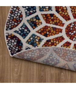 Keisha KIS-AE Ivory Area Rug 4 ft. 4 in. Round