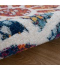 LR Home KISMET 81493 Ivory/ Navy 4'-4" X 4'-4" Round Rug