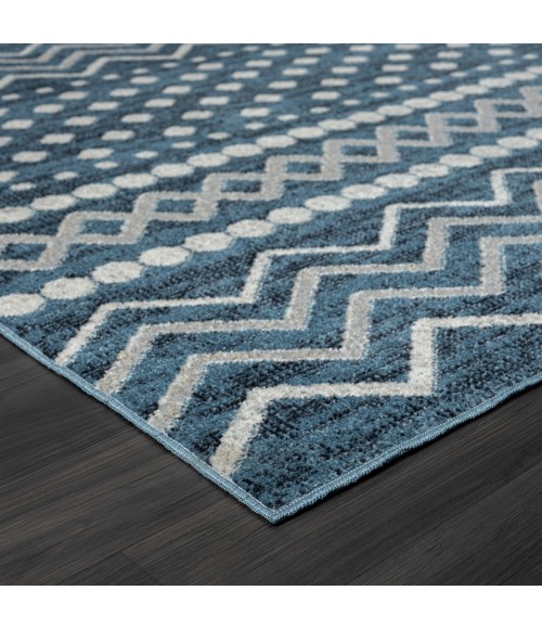 LR Home Lanham 82270 Blue/ Gray 5'0" X 7'0 Rect. Rug