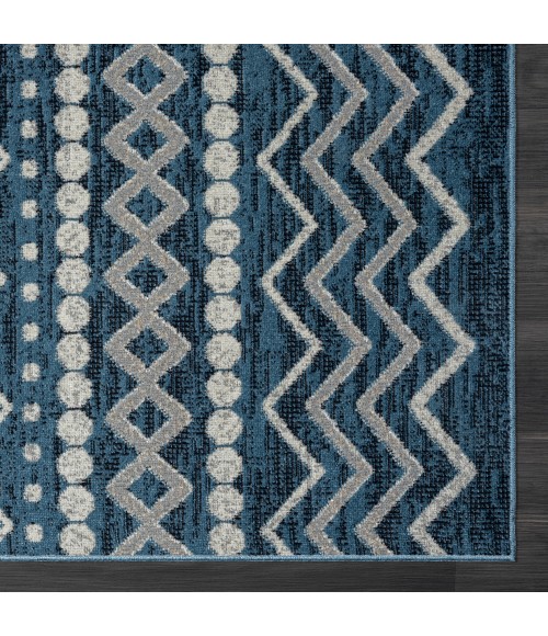 LR Home Lanham 82270 Blue/ Gray 5'0" X 7'0 Rect. Rug
