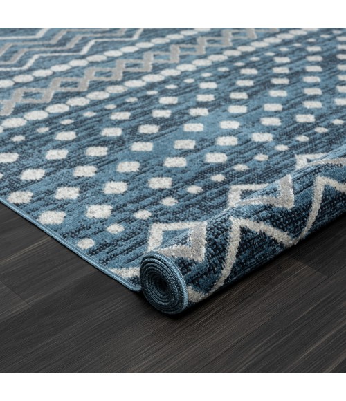 LR Home Lanham 82270 Blue/ Gray 5'0" X 7'0 Rect. Rug