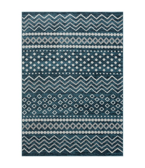 LR Home Lanham 82270 Blue/ Gray 5'0" X 7'0 Rect. Rug
