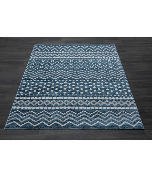 LR Home Lanham 82270 Blue/ Gray 5'0" X 7'0 Rect. Rug