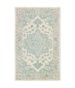 Monica MOD-AA Turquoise Gray Area Rug 7 ft. 9 in. X 9 ft. 9 in. Rectangle