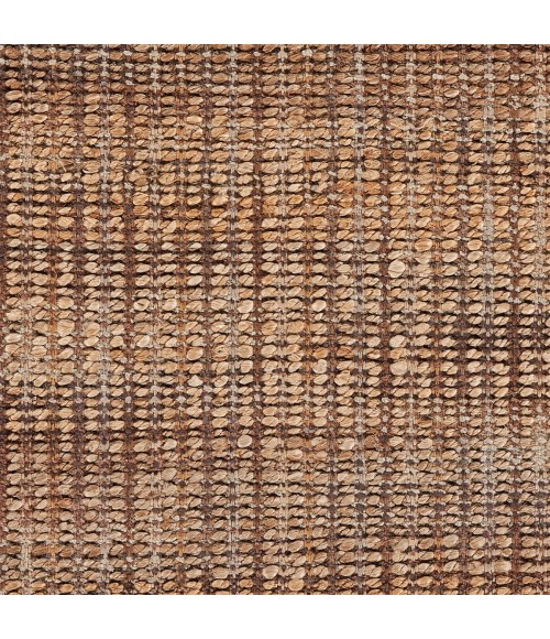 LR Home Natural Fiber Natural Jute/Rust 03305 2 ft. X 3 ft. Rect. Rug