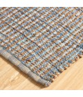 LR Home Natural Fiber Tan/Light Blue/Medium Blue 03305 9 ft. X 12 ft. Rect. Rug