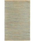 LR Home Natural Fiber Tan/Blue/Green 03313 7 ft. 9 in. X 9 ft. 9 in. Rect. Rug