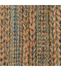 LR Home Natural Fiber Tan/Blue/Green 03313 2 ft. 6 in. X 7 ft. 9 in. Rect. Rug