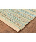 LR Home Natural Fiber Tan/Blue/Green 03313 2 ft. 6 in. X 7 ft. 9 in. Rect. Rug