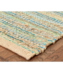 LR Home Nathalia NAT-AJ Tan/Blue/Green 2 ft. 6 in. x 7 ft. 9 in. Runner Rug