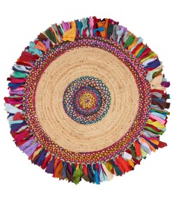 LR Home Brynn NAT-AE Multi Area Rug 3 ft. 6 in. Round