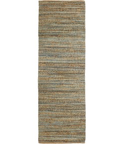 Nathalia NAT-AJ Tan/Aqua Blue/Medium Blue 2 ft. 6 in. x 7 ft. 9 in. Runner Rug