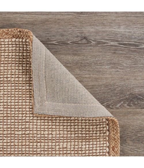 LR Home Natural Fiber Tan/Off-White 03385 7 ft. 9 in. X 9 ft. 9 in. Rect. Rug