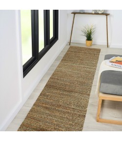 LR Home Natural Fiber Natural jute /smoke green 03391 2 ft. 6 in. X 7 ft. 9 in. Rect. Rug