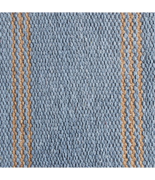 LR Home Hampton Light Blue/Tan 03393 5 ft. X 7 ft. 9 in. Rect. Rug