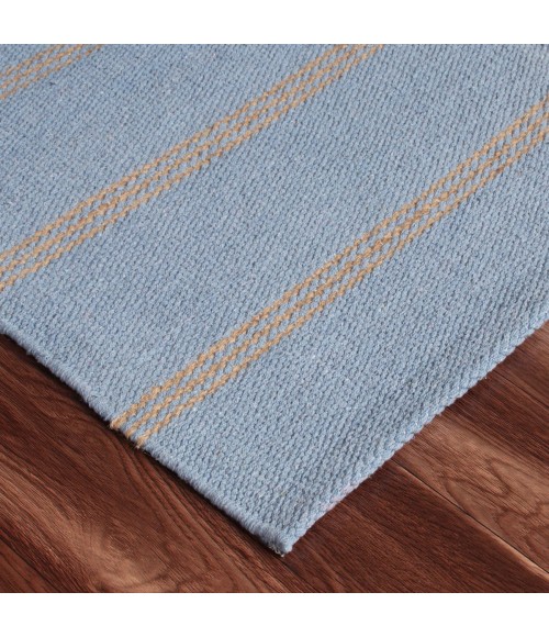 LR Home Hampton Light Blue/Tan 03393 5 ft. X 7 ft. 9 in. Rect. Rug