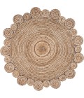 LR Home NATURAL FIBER 12040 Natural 4' X 4' Round Rug