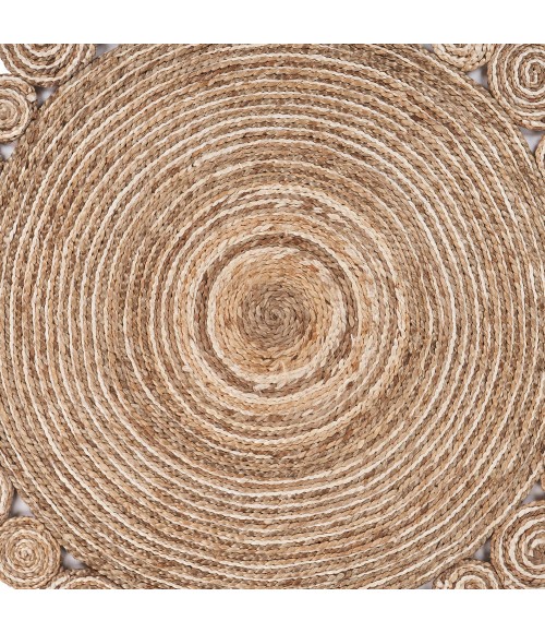 LR Home NATURAL FIBER 12040 Natural 4' X 4' Round Rug