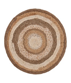 LR Home Brynn NAT-AS Bleach Area Rug 6 ft. Round