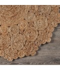 LR Home NATURAL FIBER 12046 Natural 7'-6" X 7'-6" Round Rug