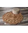 LR Home NATURAL FIBER 12046 Natural 7'-6" X 7'-6" Round Rug