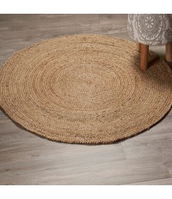 LR Home Brynn NAT-AS Natural Area Rug 6 ft. Round