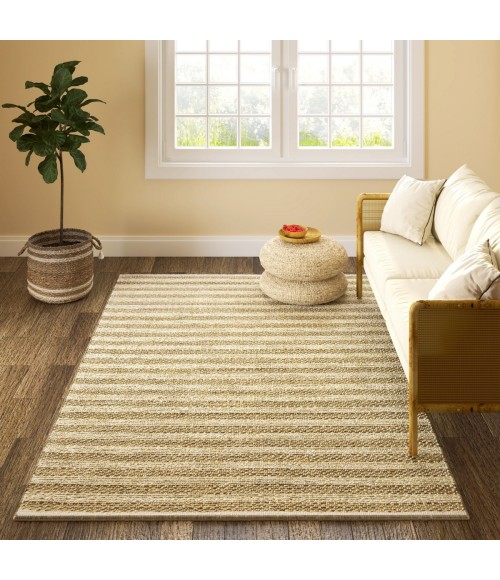 LR Home Natural Fiber White/Natural 82489 2 ft. X 3 ft. Rect. Rug