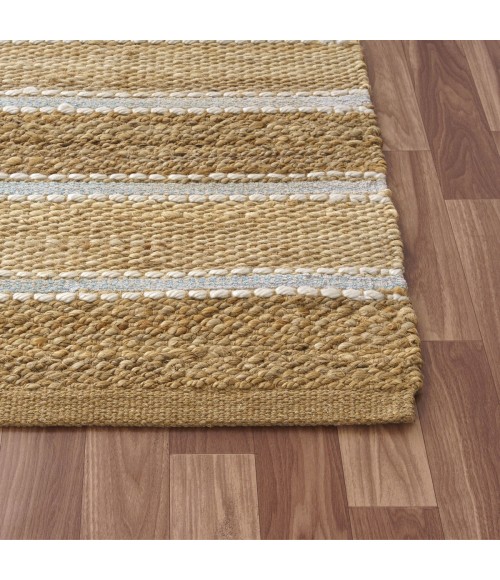 LR Home Natural Fiber Spa Blue/Natural 82490 5 ft. X 7 ft. 9 in. Rect. Rug