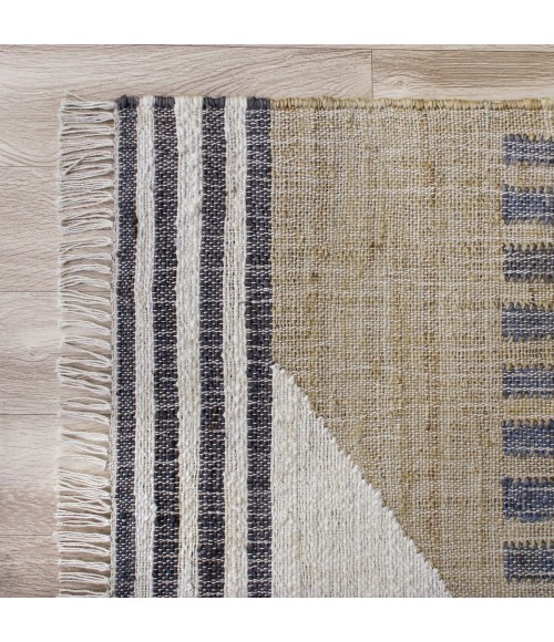 LR Home Nimroz Tan/Black/Blue/Gray/White 81984 2 ft. X 3 ft. Rect. Rug
