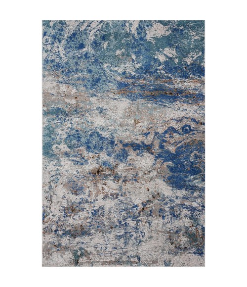 LR Home Revolution 81805 Gray/ Blue 7'-9" X 9'-6 Rect. Rug