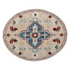 Rachel RUG-AV Beige/Blue 4 ft. 10 in. Round Area Rug