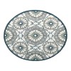 Rachel RUG-AW Ivory/Gray 3 ft. Round Area Rug