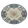 Rachel RUG-AX Beige/Blue 3 ft. Round Area Rug