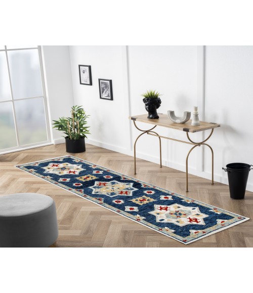 LR Home LR AREA RUG 22146 Blue 2'-3" X 6'-9 Rect. Rug
