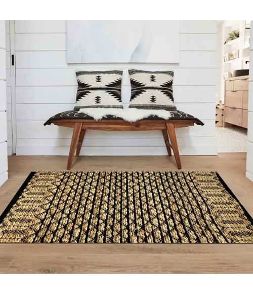 LR Home LR AREA RUG 99641 Jet Black 5'0" X 7'0 Rect. Rug