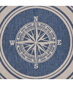 Samantha SEA-AT Navy Area Rug 7 ft. 6 in. Round