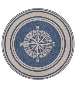 Samantha SEA-AT Navy Area Rug 7 ft. 6 in. Round