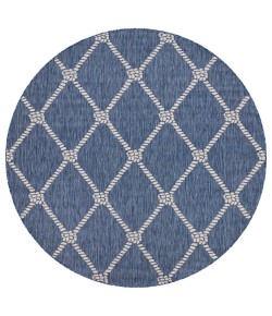 Samantha SEA-AX Navy Area Rug 7 ft. 6 in. Round