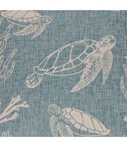 Samantha SEA-AZ Aqua Area Rug 7 ft. 6 in. X 9 ft. 5 in. Rectangle