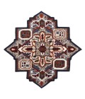 LR Home SHAPES 50923 Gold/ Blue 7' X 7' Round Rug