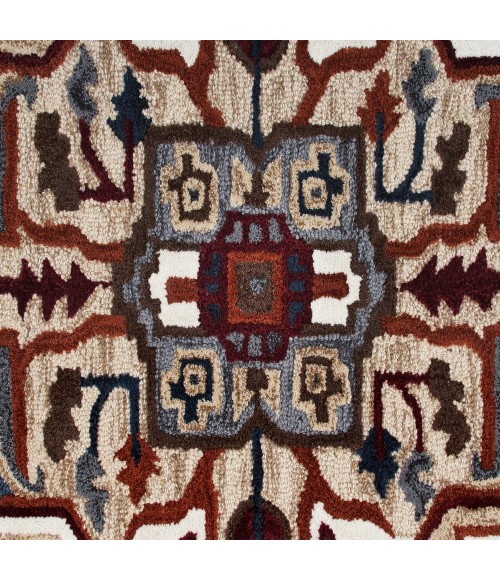 LR Home SHAPES 50923 Gold/ Blue 7' X 7' Round Rug