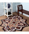 LR Home SHAPES 50923 Gold/ Blue 7' X 7' Round Rug