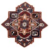 LR Home Shapes 50924 Rust/ Navy 7' X 7' Round Rug