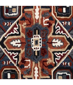 LR Home Shena SHA-AA Rust Area Rug 7 ft. Star Star