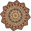 Sindy SIN-AC Red Area Rug 4 ft. Round
