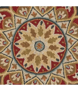 Sindy SIN-AC Red Area Rug 6 ft. Round